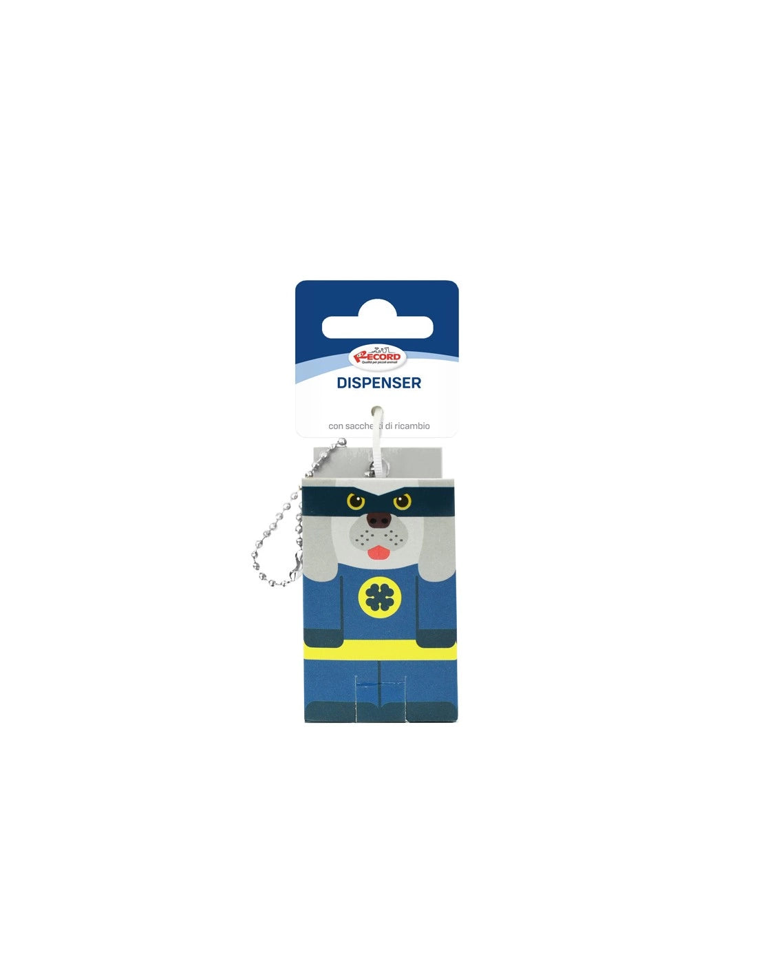 Record Masked Dog Dispenser in Cartone con Sacchetti Igienici - 15 Sacchetti Record Masked Dog Dispenser in Cartone con Sacchetti Igienici - 15 Sacchetti